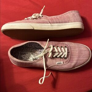 Vans Women's Light Pink Canvas Sneakers